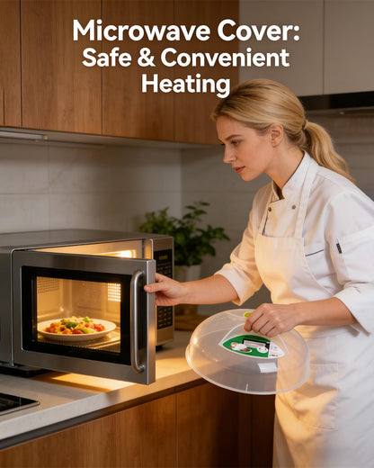 Microwave Splatter Cover, Microwave Cover for Food, Large Microwave Plate Cover Guard Lid with Steam Vents Keeps Microwave Oven Clean, 11.5 Inch BPA Free & Dishwasher Safe