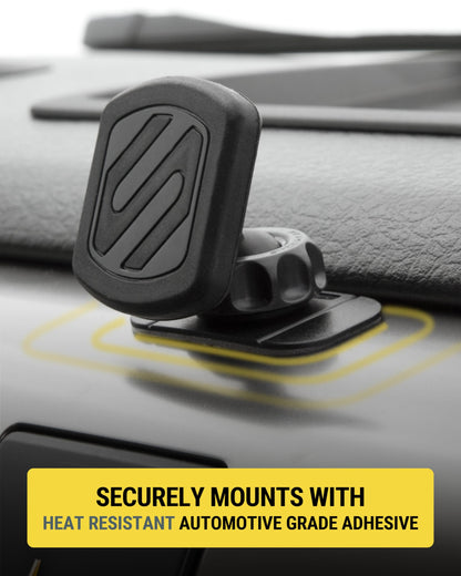 Scosche MXDM Extra Strong MagicMount Magnetic Phone Holder for Car Dashboard with Extra Strength Magnet and Thicker Metal Plate for Max Hold, Cell Phone Mount Compatible with iPhone and More,Pack of 2