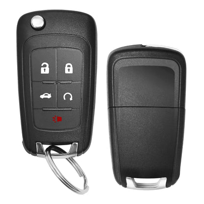 VOFONO 5 Buttons Flip Car Key Fob Fits for Chevy Camaro 2010-2018/Chevy Cruze 2011-2016/Chevy Equinox 2010-2019/Chevy Malibu 2013-2016 Replacement for P/N: OHT01060512