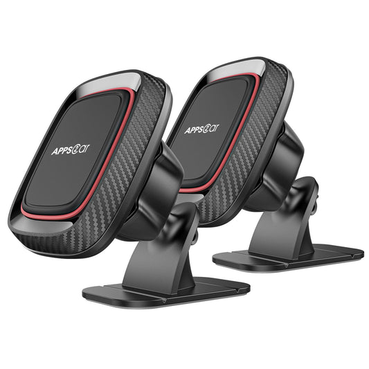 [2 Pack] Magnetic Phone Holder for Car, APPS2Car [Super Strong Magnet] Phone Mount for Car, Dashboard Magnetic Car Phone Holder Mount with Strong VHB Adhesive Mounting, Compatible with iPhone, Samsung