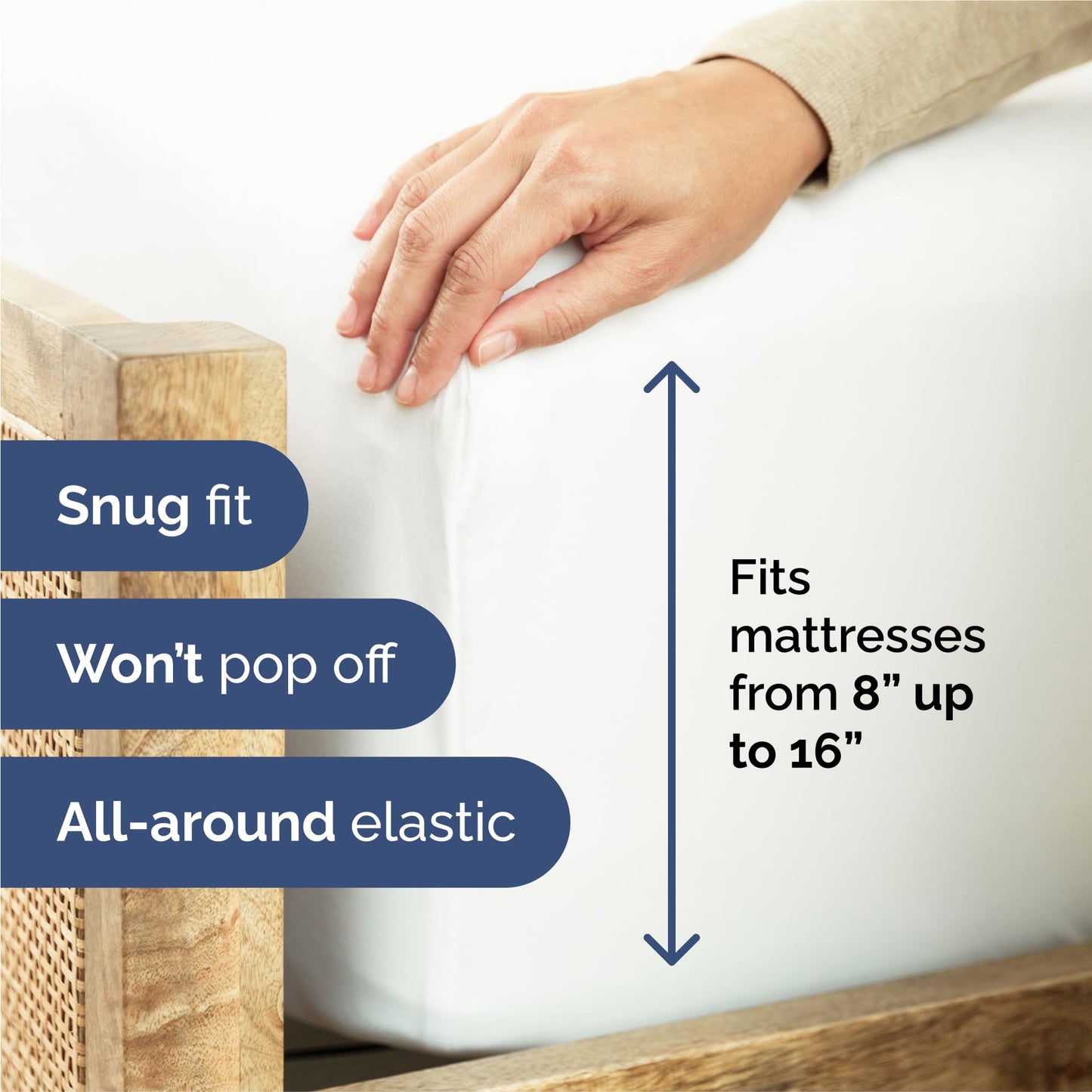 King 6 Piece Sheet Set - Breathable & Cooling Sheets - Hotel Luxury Bed Sheets - 1 Flat Sheet, 1 Fitted Sheet & 4 Pillowcases - Deep Pocket - Easy Fit - Comfy, Soft & Wrinkle Free - King White Sheets