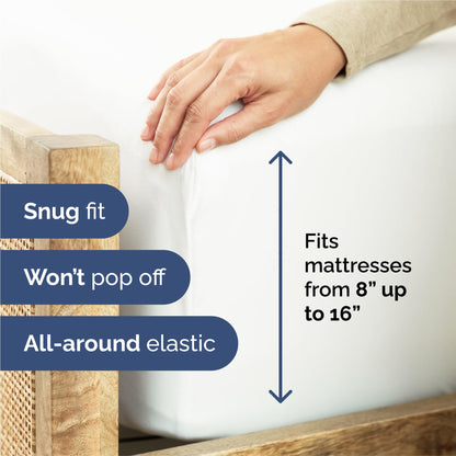 King 6 Piece Sheet Set - Breathable & Cooling Sheets - Hotel Luxury Bed Sheets - 1 Flat Sheet, 1 Fitted Sheet & 4 Pillowcases - Deep Pocket - Easy Fit - Comfy, Soft & Wrinkle Free - King White Sheets