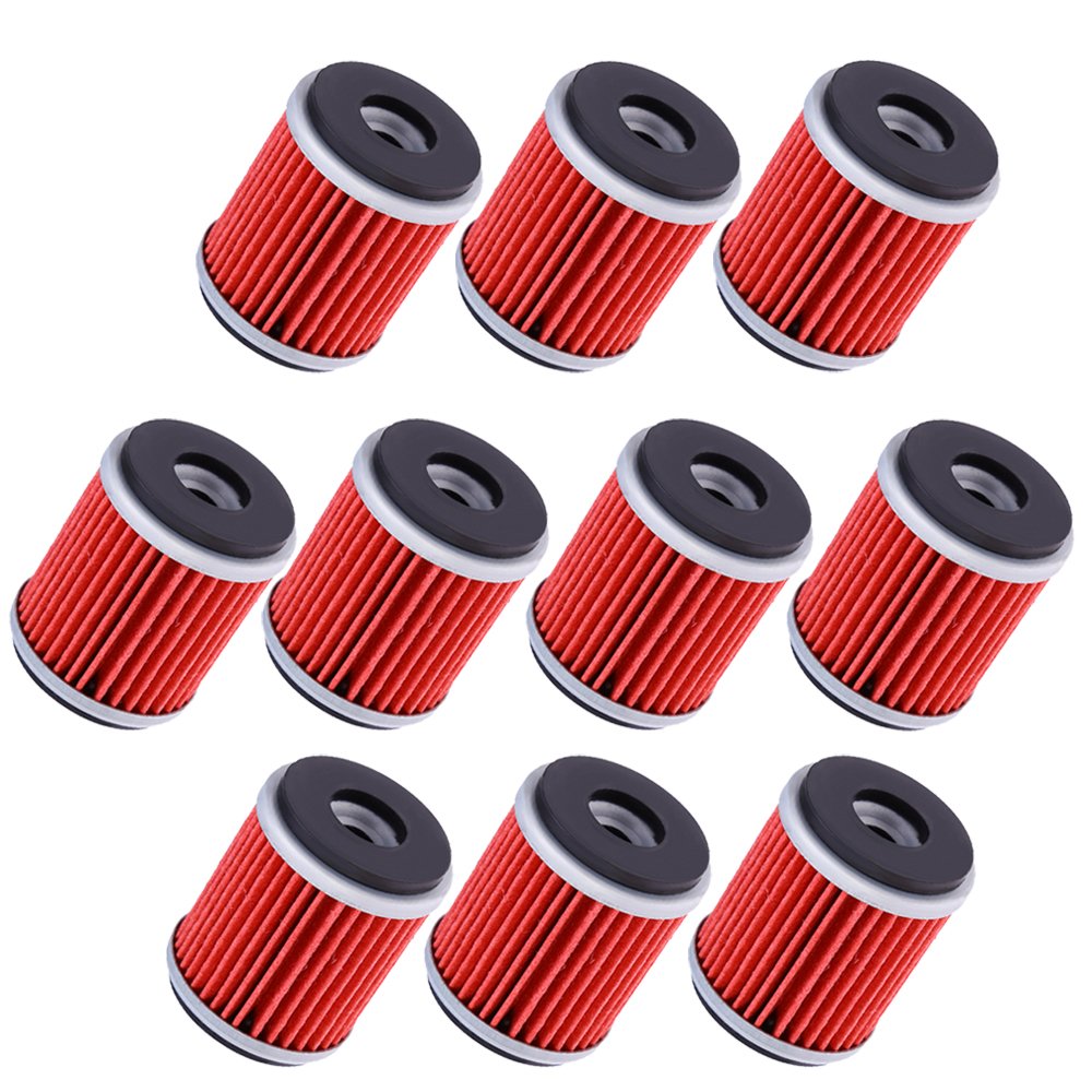 Vkinman 10Pcs 1S4-E3440-00 HF140 Oil Filters, Replacement for Yamaha YFZ450R 2009-2024 YZ450F WR250F WR450F 2009-2025, Replaces 38B-E3440-00 5D3-13440-00