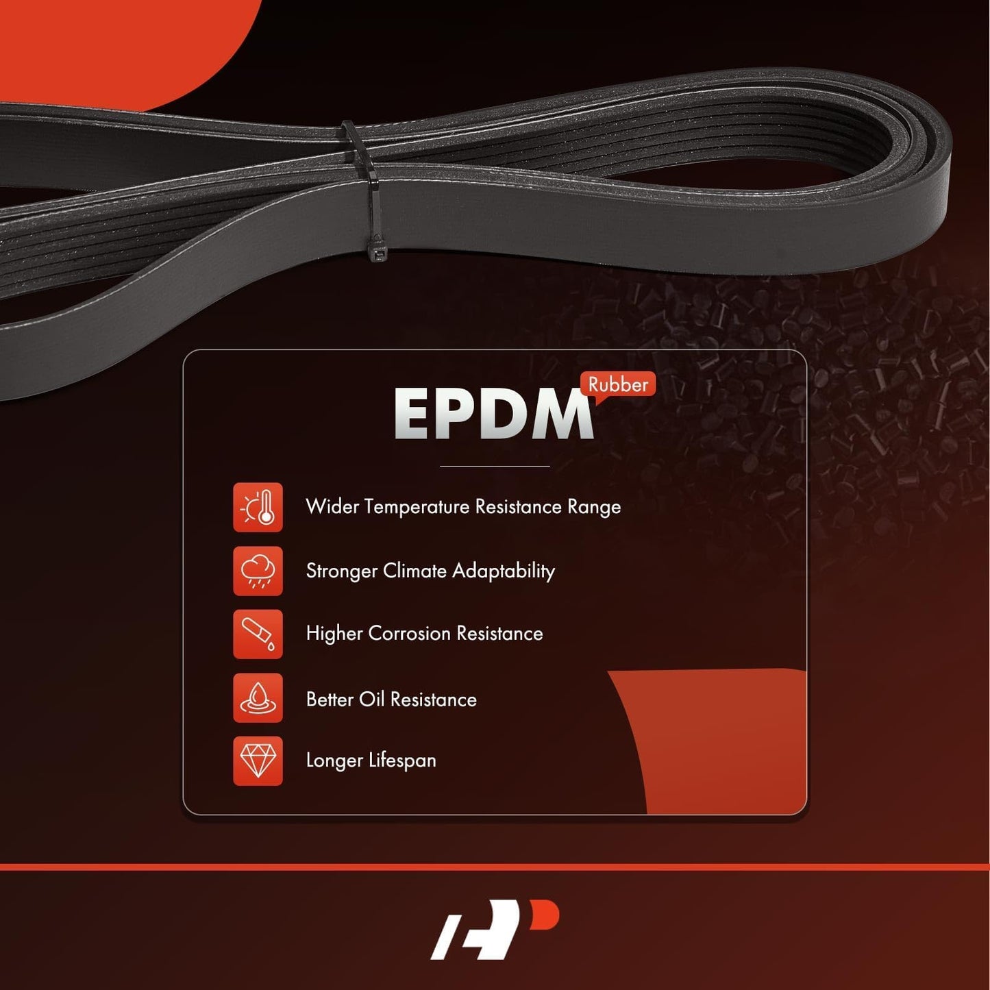A-Premium Engine Serpentine Drive Belt Compatible with Honda & Acura Cars - CR-V CRV 2007-2009, TSX 2004-2008 - 2.4L, Replace 38920RBBE03, 38920RBBE02