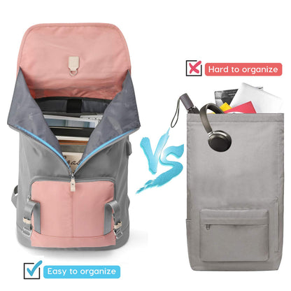 Laptop Backpack 17" Women School Backpack for Teen Girls,College Student Bags with USB Port for Work Gym and Travel,for Nurse and Teacher