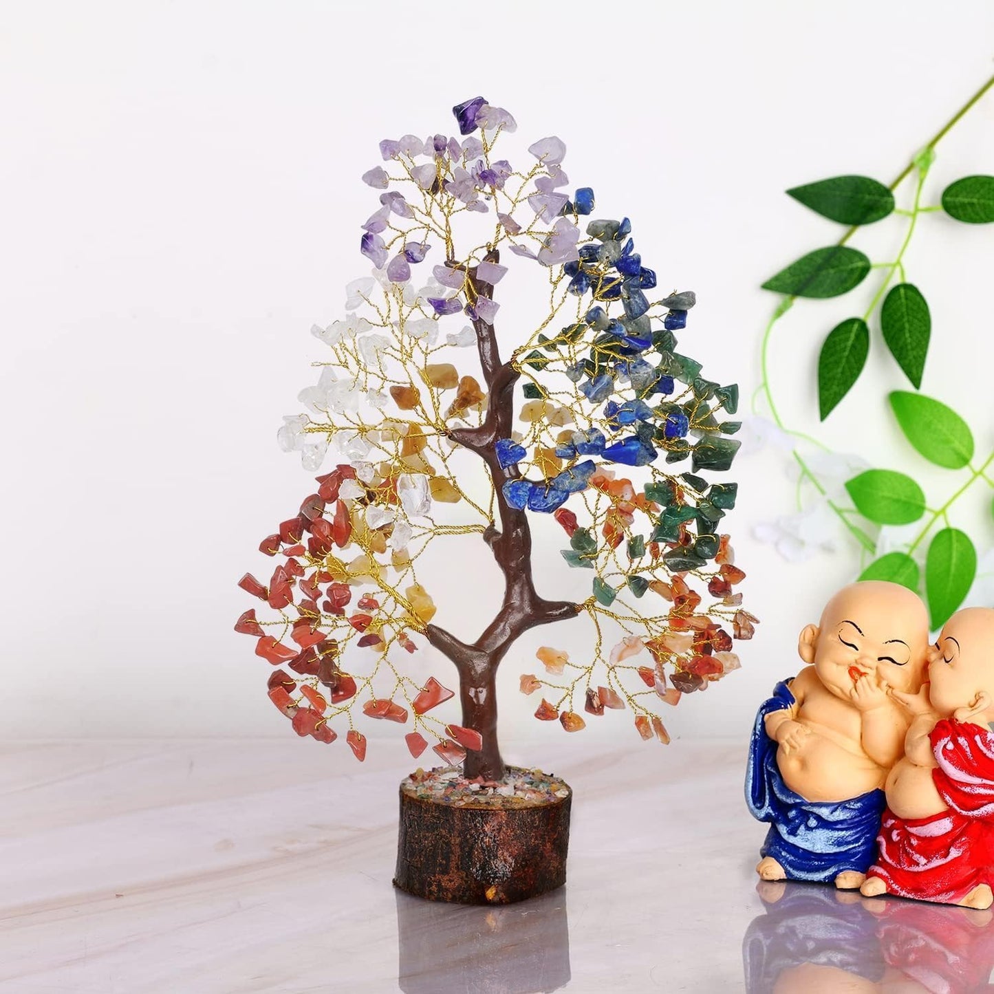 Yatskia 7 Chakra Tree - Crystal Tree of Life - Crystals and Healing Stones - Gifts for Women - Home Decor - Healing Crystals Room Decor - Housewarming Gifts - Spiritual Gift