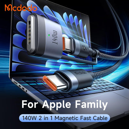 Mcdodo USB-C to Magnetic 3 Cable 140W Compatible with MacBook Pro 2023 2021 MacBook Air (13/15-inch, 2024/2022), MacBook Air 2023 (USB C to Magnetic 3-Pro)