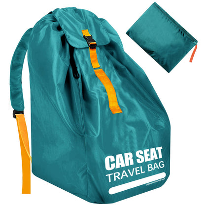 Car Seat Travel Bag for Airplane, Large Car Seat Bags for Air Travel with Comfort Padded Straps, Gate Check Storage Bag/Backpack for Carseat Airport, Carseat Cover Travel - Baby Travel Essential