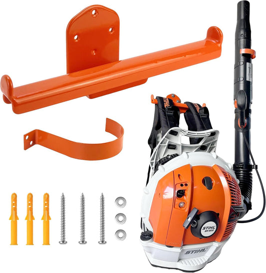 OSROENE Backpack Leaf Blower Hanger, 1 Pack Backpack Sprayer Wall Mount, Heary Duty Chainsaw Wall Mount Stand Accessories Garage Organization Storage
