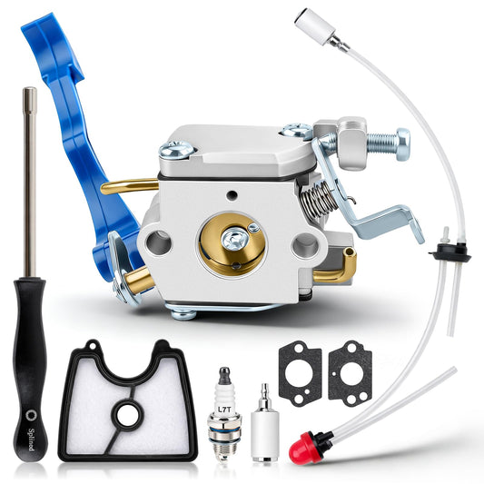 MOTOALL 590460102 Carburetor for Husqvarna125B 125BX 125BVX Leaf Blower Trimmer for Zama C1Q-W37 Carb 545 08 18-11 581798001 545081811 545112101 with Air Filter Fuel Line Kit