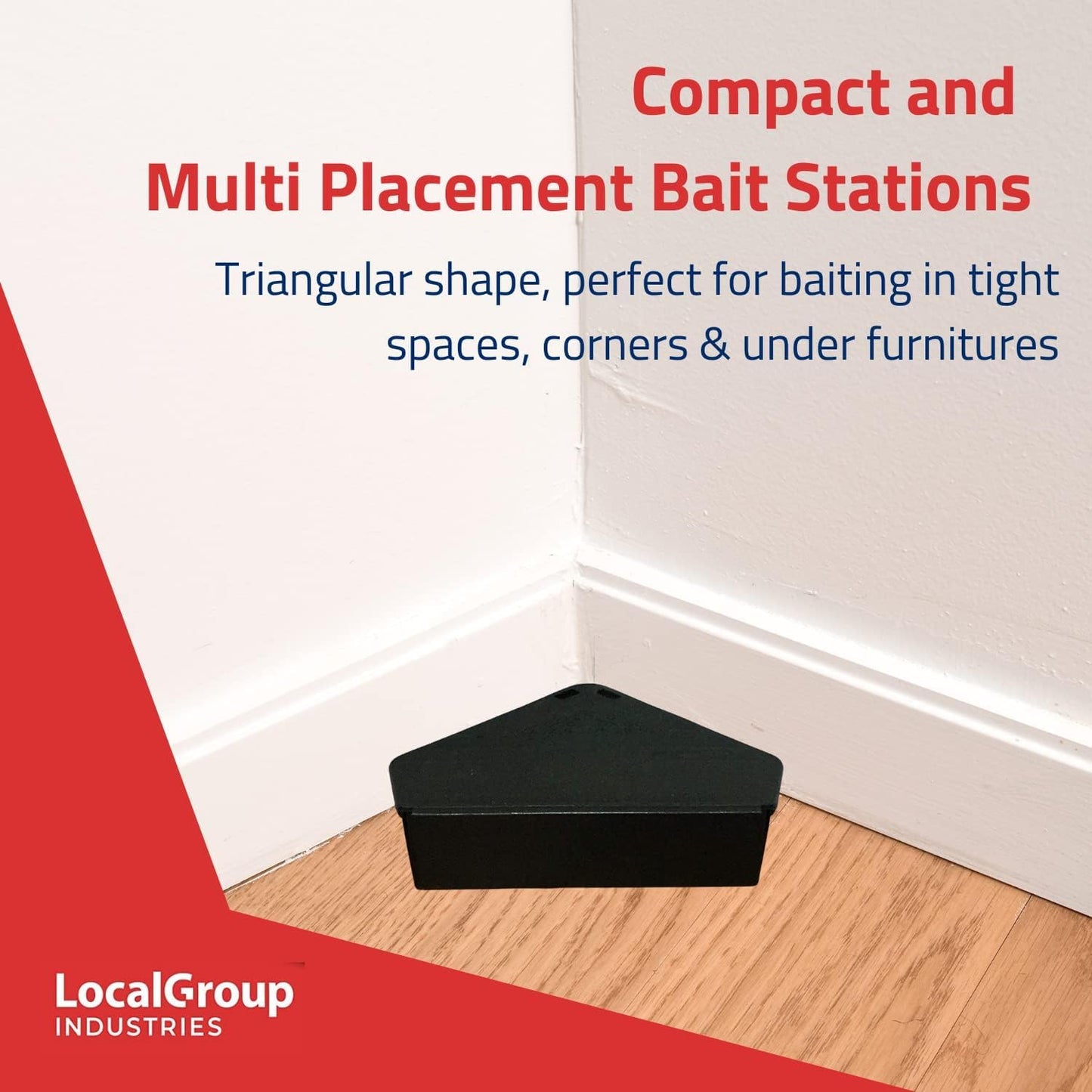 Lockable Mouse Bait Station, Heavy Duty Reusable Bait Box for Indoor and Outdoor Use, Tamper Resistant Design, 6 Pack with 2 Keys, Black