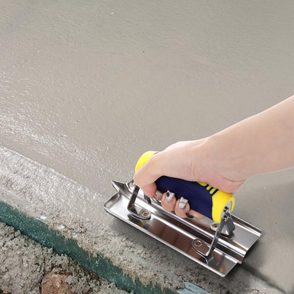 Peohud 2 Pieces Concrete Tool Set, 6" x 3" Stainless Steel Concrete Edger and Groover Trowel, Masonry Cement Finishing Kit for Smoothing, Cutting, Concrete Finishing Trowel Tools