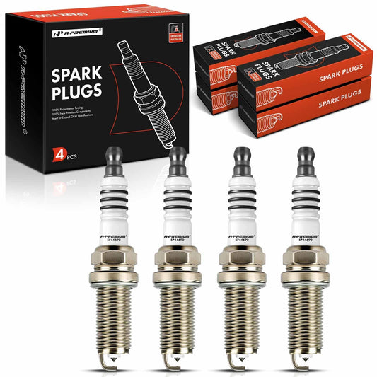 A-Premium 4469 4PCS Iridium Platinum Spark Plugs Compatible with Nissan Sentra, Altima & Infiniti G35 & Dodge Dart & Hyundai Sonata & Jeep Cherokee & Kia Forte & Toyota Venza, 1.8L-2.7L, 2000-2018