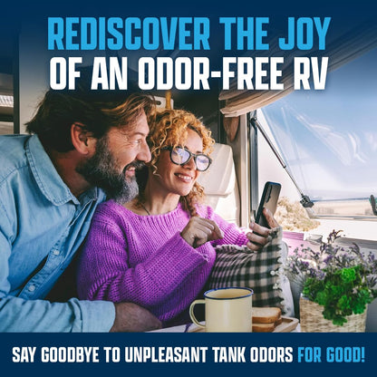 Eco Strong RV Toilet Treatment | RV Black Tank Treatment | RV Holding Tank Digestor, Odor Eliminator, and Cleaner | Perfect for Campers, RVs, Boats, 17 Treatments, Lavender