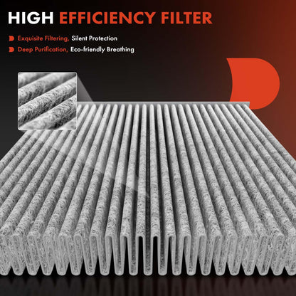 A-Premium 2-PC Cabin Air Filter with Activated Carbon Compatible with Ford & Lincoln - F-150 (15-22), F-250 F-350 F-450 Super Duty (17-22), F-550 Super Duty, Expedition (18-22), Navigator (18-23)