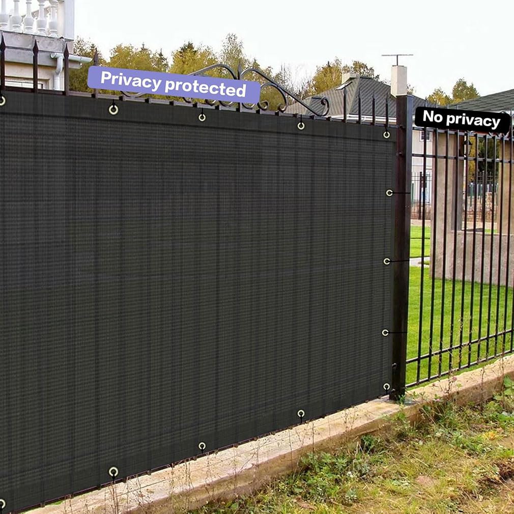Privacy Fence Screen 3.3ft X 20ft – 90% Blockage UV Outdoor Shade Net Cover Heavy Duty Fence Mesh for Outdoor Wall Garden Backyard Porch Patio Balcony