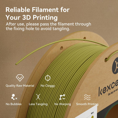 KEXCELLED Matte PLA Filament 1.75mm,Brown PLA 3D Printer Filament, Matt Frosted Texture,+/- 0.03mm Accuracy, 1kg Spool (2.2lbs), Fit Most FDM Printer