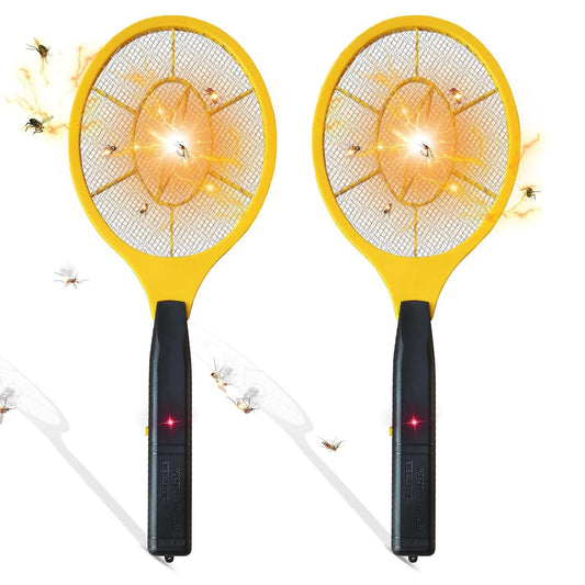 2 Pack Zapper Electric Zapper - Indoor Outdoor Zapping Racket for Control - Safe to Touch with 3-Layer Safety Mesh