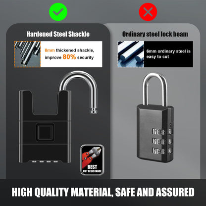 Large Heavy Duty Combination Padlock, [8mm Wraped Beam Cut Resistance] Diyife 54mm Combination Lock, Weatherproof 4 Digit Combo Lock Outdoor Padlock for Gate, Garage, Shed, School, Gym (Black)