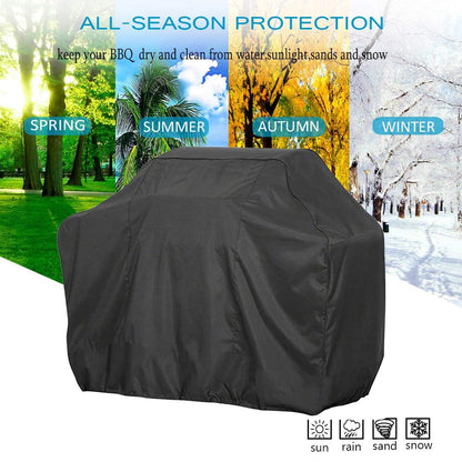 J&C Grill Cover 74inch 420D Outdoor Barbecue Cover Heavy Duty BBQ Burner Cover Waterproof Gas Grill Cover UV Resistant 75inch Extra Large Barbeque Cover for Winter