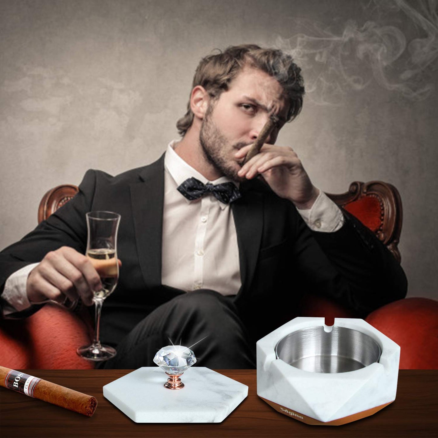 J JHOUSELIFESTYLE Ashtray for Weed - Cigarette Ashtray with Lid, Great Outdoor Ashtrays for Cigarettes Windproof