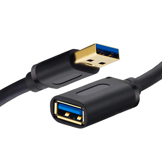 USB 3.0 Extension Cable 25Ft,Tan QY USB 3.0 High Speed Extender Cord Type A Male to A Female for PlayStation, Xbox, USB Flash Drive, Hard Drive, Card Reader,Scanner,Printer,Keyboard (25Ft)