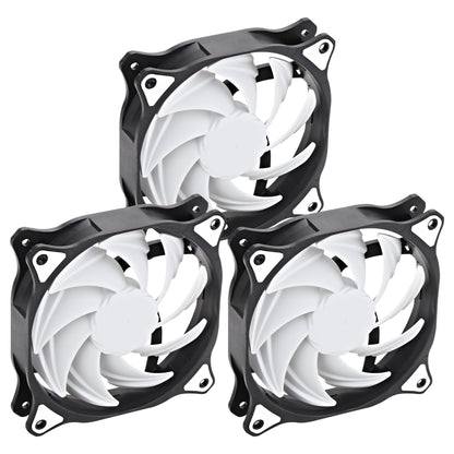 SAMA SF200 120mm Case Fans 3-Pack with PWM Hub – 4-Pin High-Airflow (90.29 CFM) PC Fans, Ultra-Quiet (35.7 dBA), Hydraulic Bearing, Anti-Vibration, for Computer Cooling – Black
