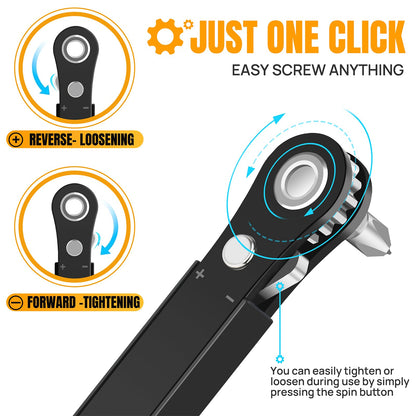 Ratcheting Screwdriver Men Gifts- 90 Degree Offset Screwdriver Bit Set Low Profile Pocket Screwdrive for Tight Space Cool Gadgets Gifts for Men Him Dad Husband (22Pcs Precision & DIY Bit Set)