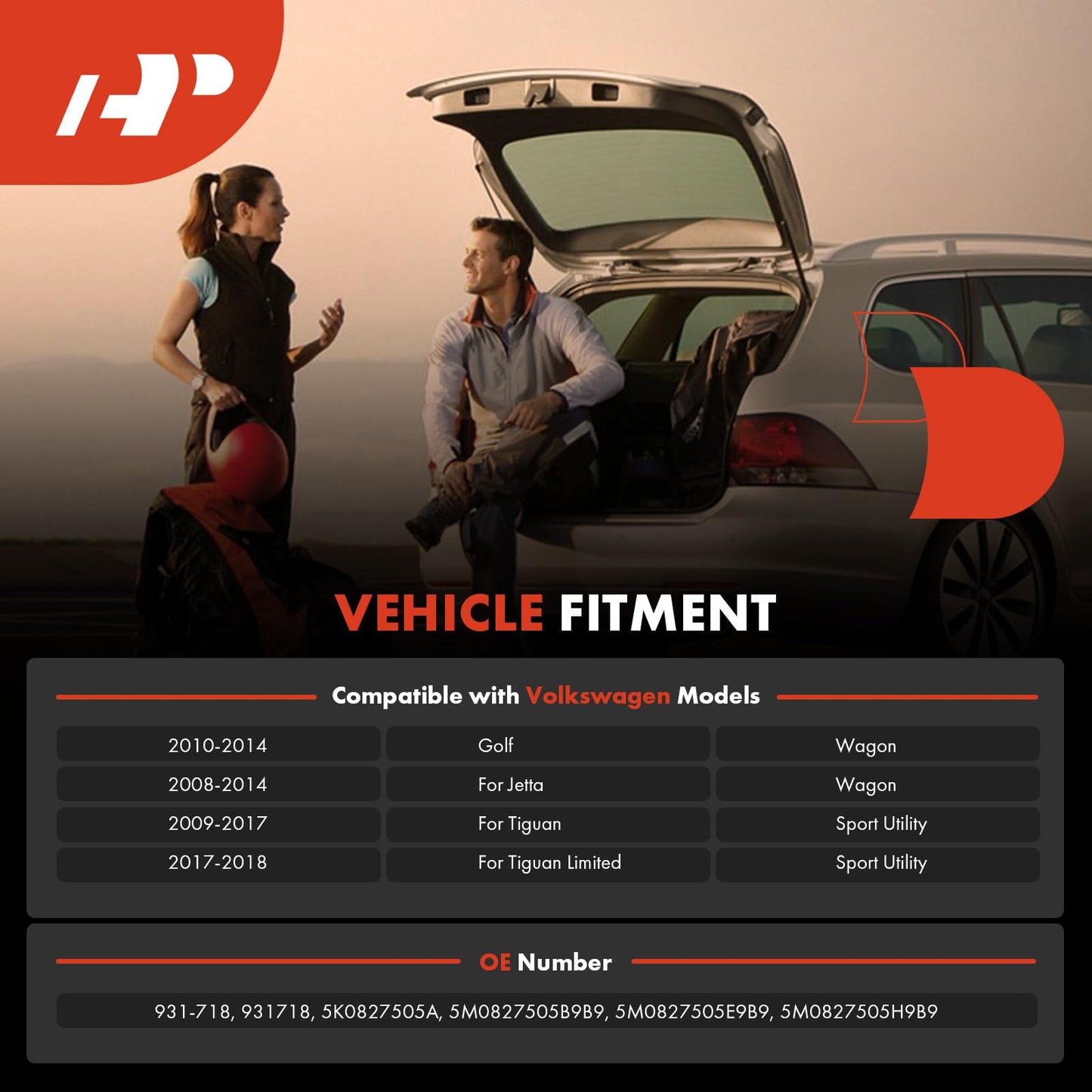 A-Premium Liftgate Trunk Latch Lock Actuator Compatible with Volkswagen Golf 2010-2014, Jetta 2008-2014, Tiguan 2009-2017, Tiguan Limited 2017-2018, Rear Tailgate, #5M0827505E, 1T0827505H