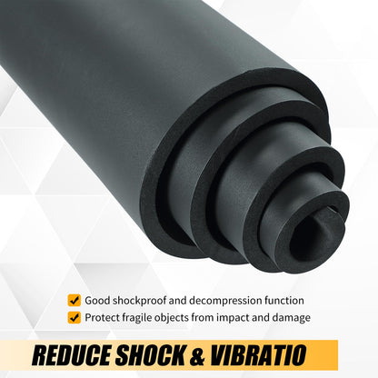 FLKQC Neoprene Sponge Foam Rubber Sheet Roll Without Adhesive | Neoprene Rubber Sheet Roll, Neoprene Padding Sheet, Cut to Multiple Dimensions and Lengths for DIY Padding Gaskets(1/2" x 17" x 60")