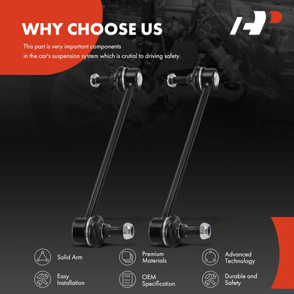 A-Premium 2 x Front Sway Bar Links Stabilizer Bar Links, Compatible with Mitsubishi Outlander (PHEV & Sport), Lancer, Eclipse Cross, Dodge Avenger, Caliber, Chrysler Sebring, Mazda MPV, Protege (5)