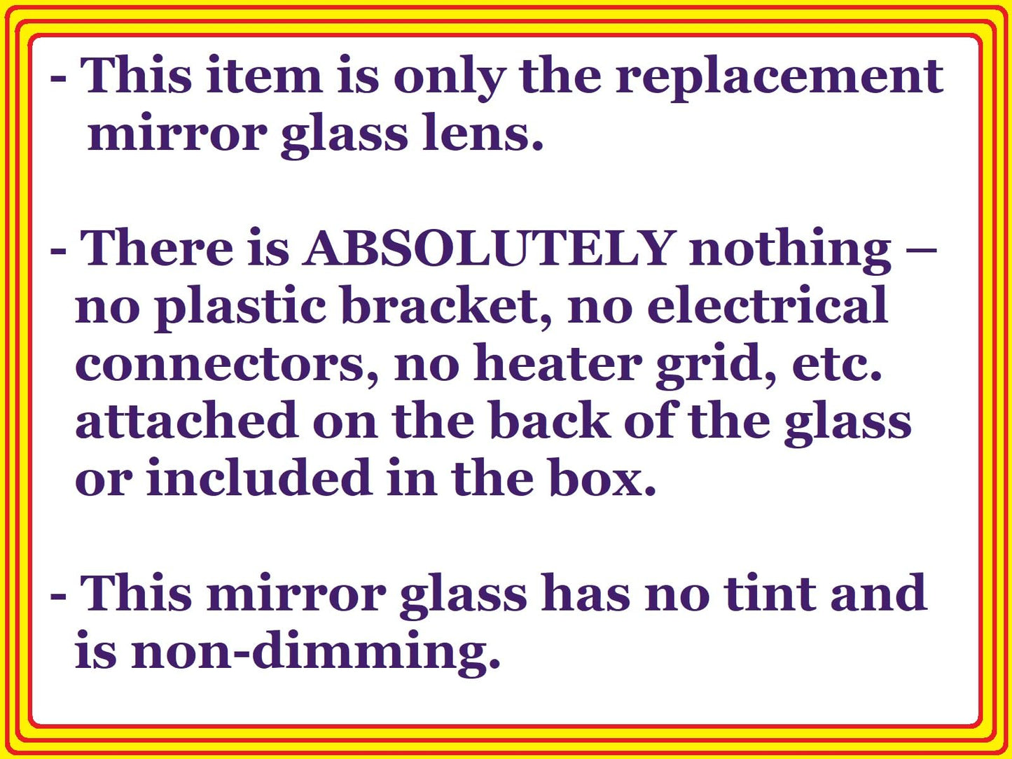 New Replacement Mirror Glass with Full Size Adhesive for Volkswagen | 2015 – 2024 Golf | 2019 – 2024 Jetta | 2015 – 2024 GTI | Passenger Side View Right RH