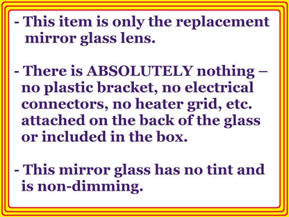 New Replacement Mirror Glass with Full Size Adhesive for Volkswagen | 2015 – 2024 Golf | 2019 – 2024 Jetta | 2015 – 2024 GTI | Passenger Side View Right RH