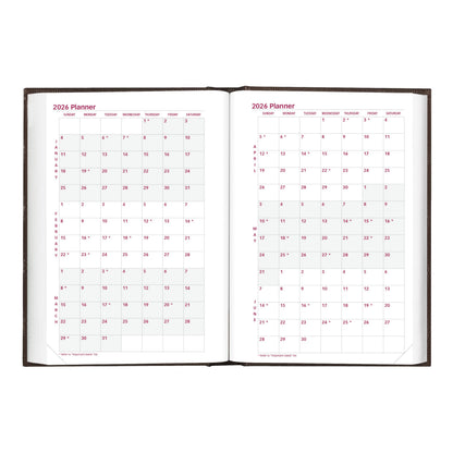 Brownline® 2026 Traditional Daily/Monthly Planner, Untimed Journal, 12 Months, January to December, Perfect Binding, 7.5" x 5", Black (CB387.BLK-26)