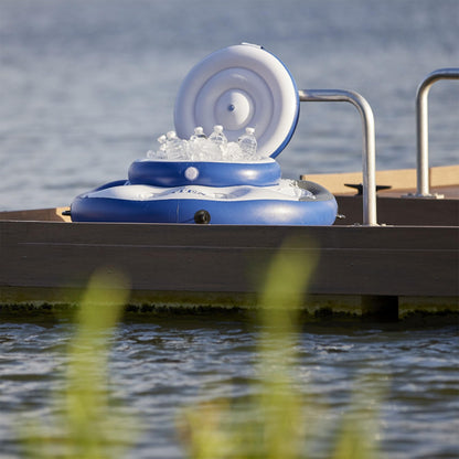 INTEX 56822EP Mega Chill Inflatable Cooler: Removable Ice Chest – 5 Built-in Cup Holders – 2 Durable Handles – Easy-to-Use Connectors – River Run Compatability