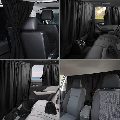 Car Privacy Curtains, Universal Car Window Shades Light Blocking Sunshades, Auto Blackout Curtains Baby Shades Wide Sedan SUV Sunshade Screen Covers for Travel Camping Nap Sleeping (3 pcs)