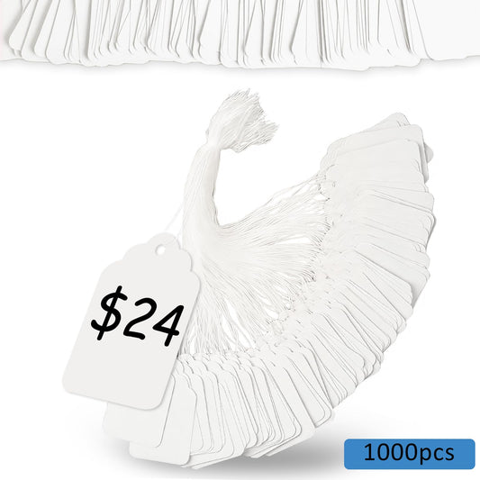 Angooni 1000PCS Pricemarker Tags, White, Easy and Convenient for Clothes, Goods, Perfect for Store and Shop,or Gift Handmade