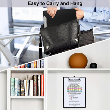 ZCZN Metal Clipboards, 2 Pack Heavy Duty Aluminum Clipboards 12 x 9 Inches, A4 Letter Sizer Document Holder with Low Profile Clip, Suitable for School, Office, Jobsite or Medical Staff, Black
