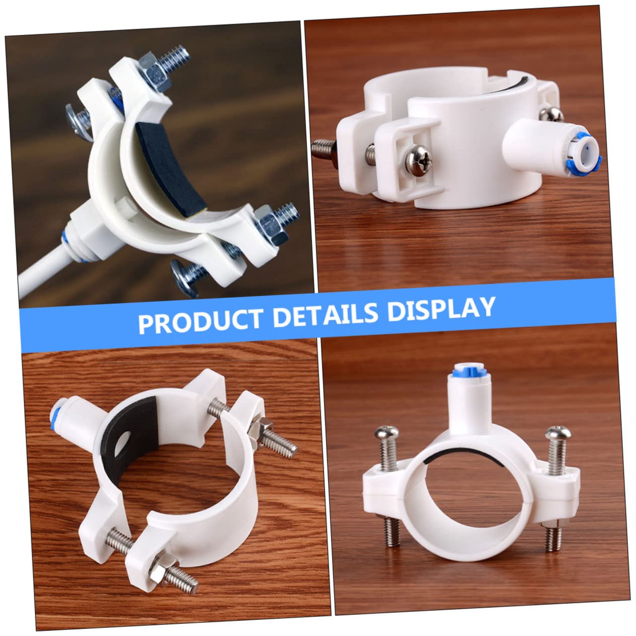 Housoutil Drain Saddle Clamp Quick Connect Valve for Water Filters Material Fits Od Compatible with Systems Easy Connections Durable Wastewater Discharge