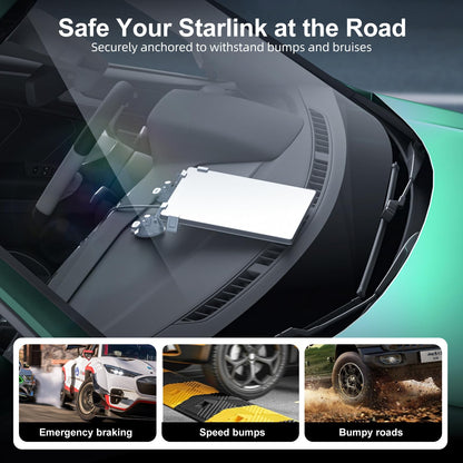 for Starlink Mini Car Mount for Dashboard,for Starlink Mini Mounting Kit Accessories for Car,Linkoostar Car Suction Cup Mount for Dashboard & Windshield Ensures Stable Setup While Driving