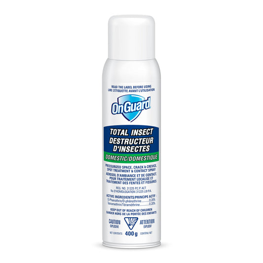 OnGuard Total Insect 400g | Kills All Crawling and Flying Insects on Contact | Ants, Spiders, Earwigs, Cockroaches | Insect Killer for Indoor and Outdoor Use