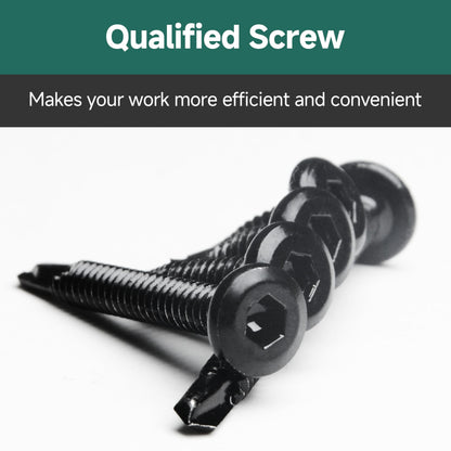EASTPUK 100Pcs 10 x 2 Sheet Metal Screws, Stainless Steel Flat Head Socket Cap Self Drilling Screw, Allen Socket Drive Black Oxide, Self Tapping Screws with Drill Bit