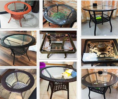 260 ft Wicker Repair Kit, Synthetic Rattan Furniture Fix Kit Brown Flat Plastic Weaving Material for housing Furniture and Garden Chair Basket Patio Conversation Furtinue-Gradiant Coffee