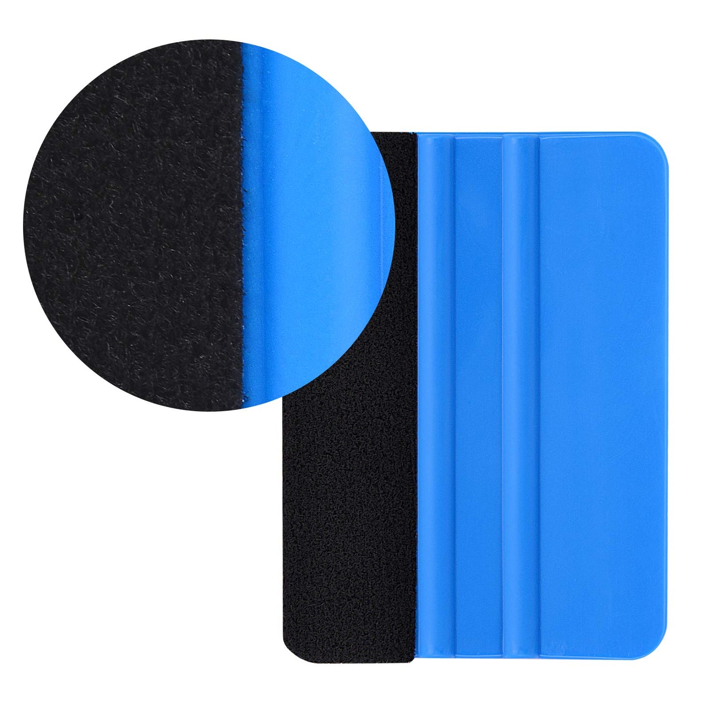 EHDIS Vinyl Squeegee Tool 4 inch Felt Edge Vinyl Wrap Squeegee for Graphic Decal Wrapping Applicator Tool Car Film Wallpaper Installing Window Tint Tool Craft Scraper-Pack of 20 (Blue+ Grey)