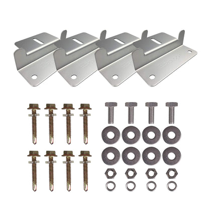 Renogy RNG-MTS-ZB Solar Panel Mounting Z Bracket Mount Supporting for RV, Roof, Boat, Set of 4 Units