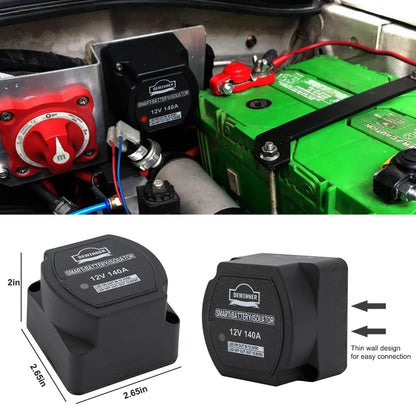Dual Battery Smart Isolator DEWINNER - VSR - 140 Amp 12 Voltage Sensitive Relay Specially Designed for ATV, UTV, Boats, RV's, Campers 5th Wheels Off Road Vehicles Rhino Polaris Artic Cat ETC