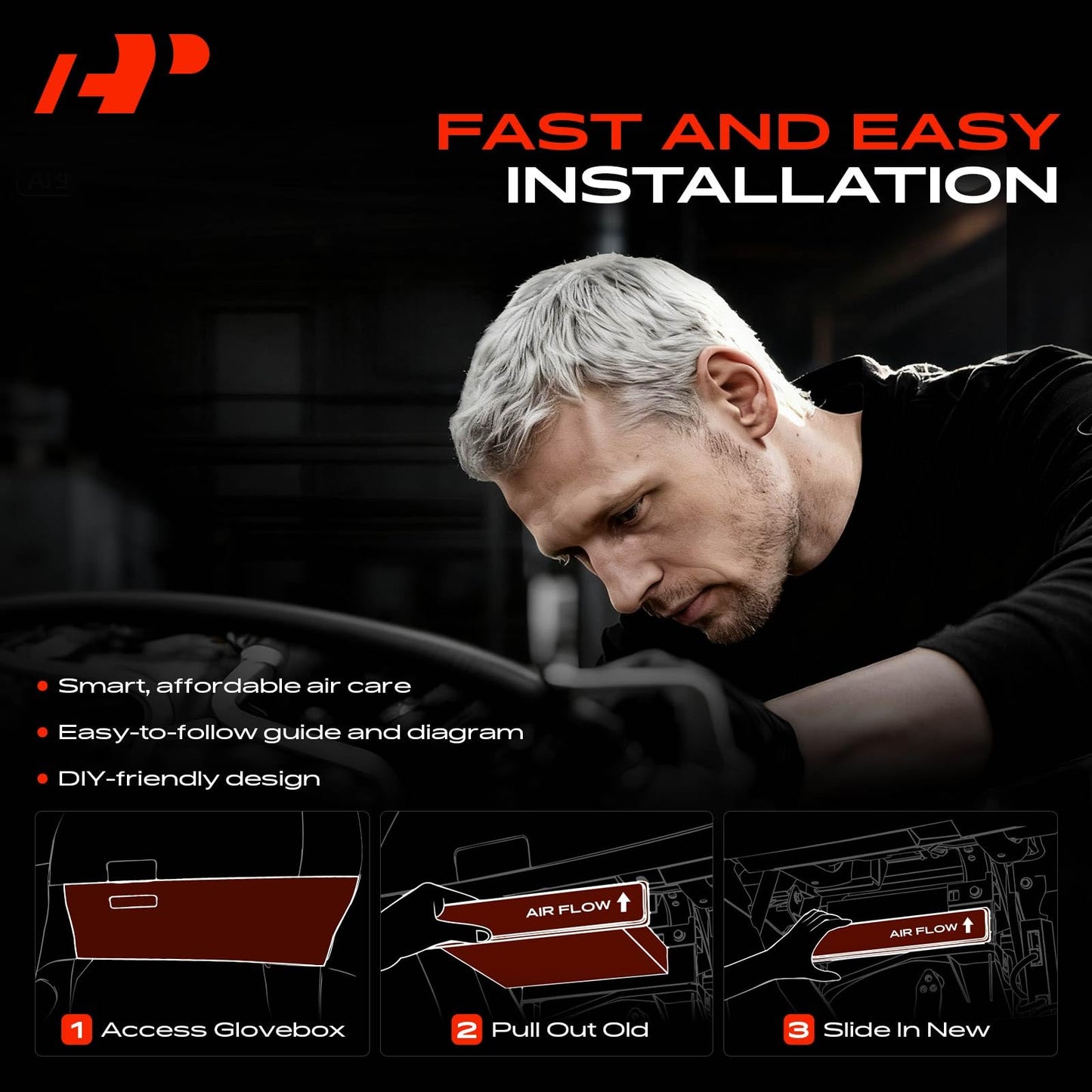 A-Premium Cabin Air Filter with Activated Carbon Compatible with Audi A4, A4 Quattro, Q5, Q7, A5 Quattro, A6 Quattro, A6 allroad, A7 Sportback, A8 Quattro, Q8, e-tron S, S4 & Porsche Cayenne, Macan