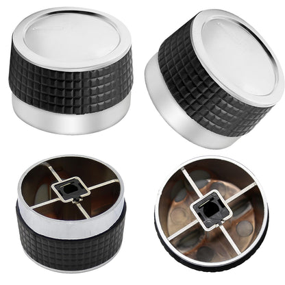 Aynaxcol 4Pcs Gas Grill Control Knobs with Nonslip Grip Gas Burner Replacement Knobs Chrome Plated Plastic with D Shaped Valve Stem BBQ Control Knobs Replacement Rotating Switch