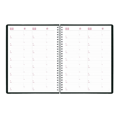 Brownline® 2026 DuraFlex Weekly Planner, Appointment Book, 12 Months, January to December, Twin-Wire Binding, 11" x 8.5", Black (CB950V.BLK-26)