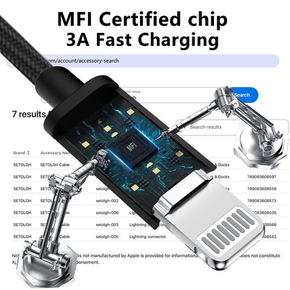 Setolgh for USB C to Lightning Cable 27W Fast Charging 20FT/6M 2Pack MFi Certified Nylon Braided Extra Long iPhone Charger Cable Compatible with iPad/iPod/iPhone 14/13/12/11/Pro Max/X/SE/8/7 Series